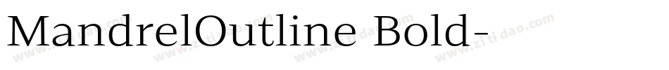 MandrelOutline Bold字体转换